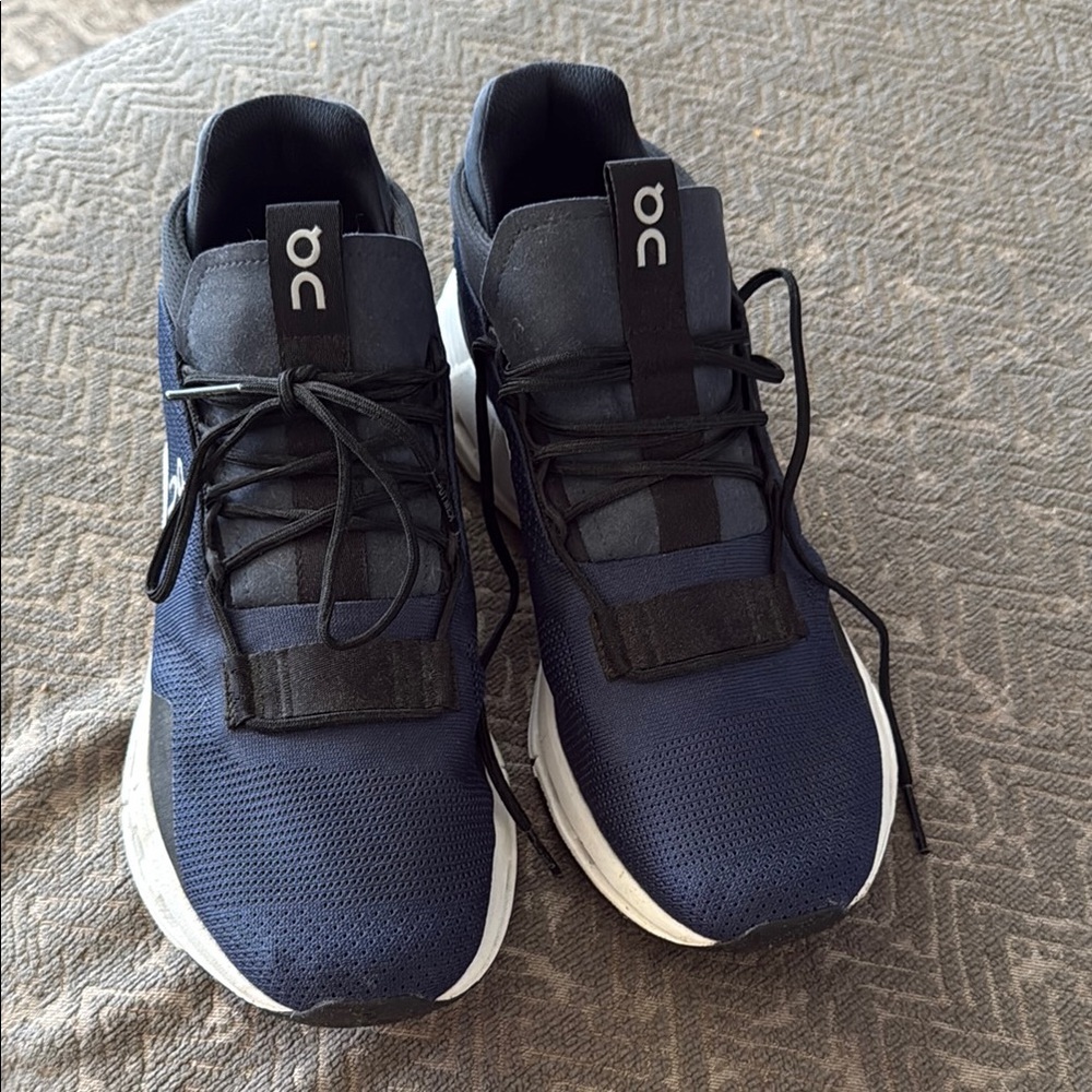 On Running navy and White Athletic Shoes